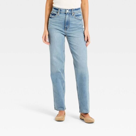 Universal Thread Pants - Women's Highest-Rise Vintage Straight Jeans - Vintage Light Wash 6